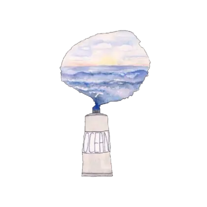Paint Tube with Ocean Scene