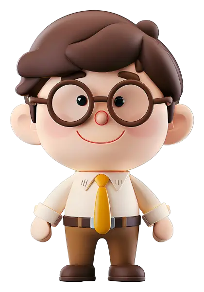 Cartoon Businessman in Suit