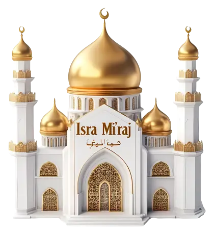 Golden Mosque for Isra Mi&#039;raj Celebration