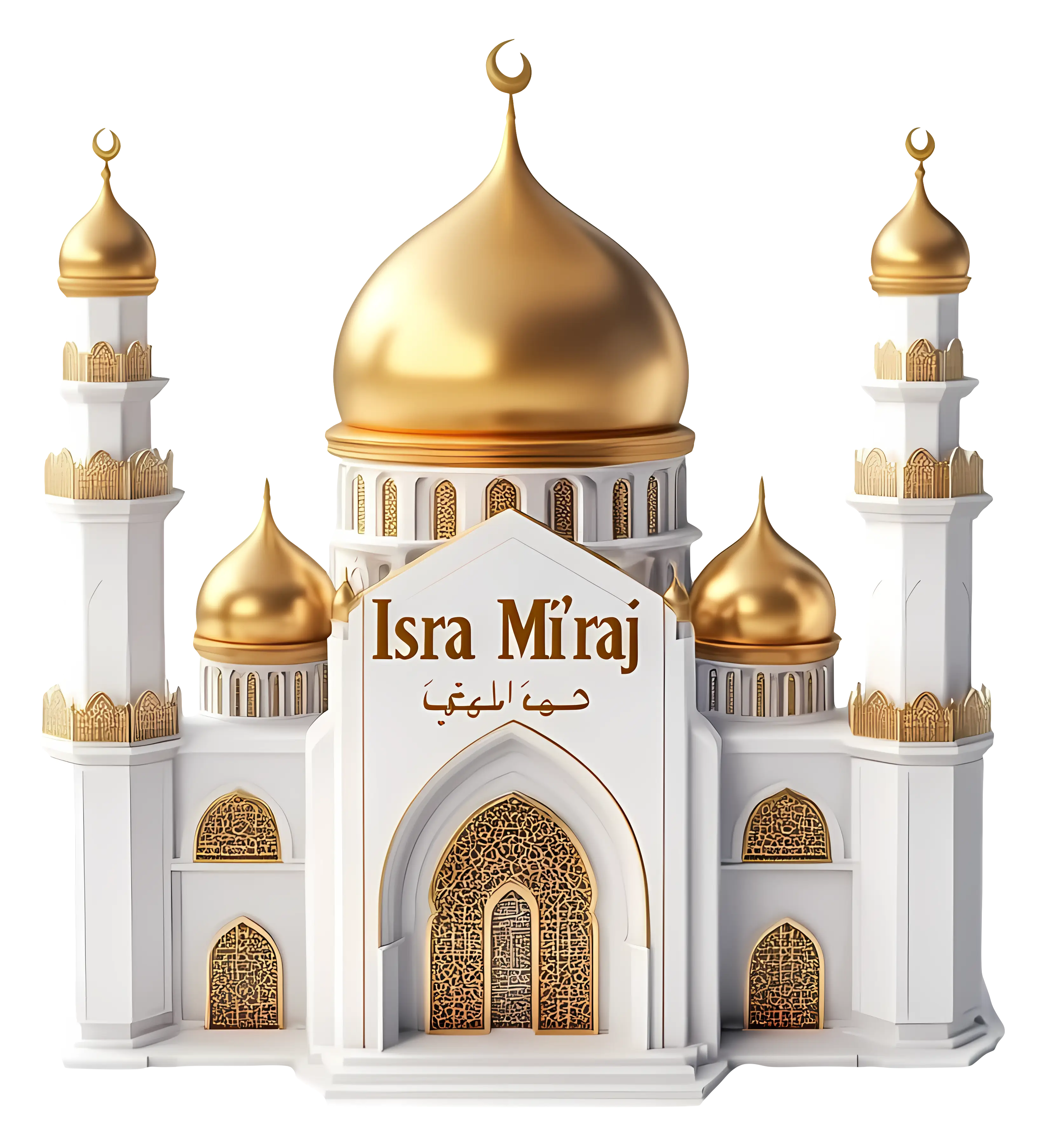 Golden Mosque for Isra Mi'raj Celebration