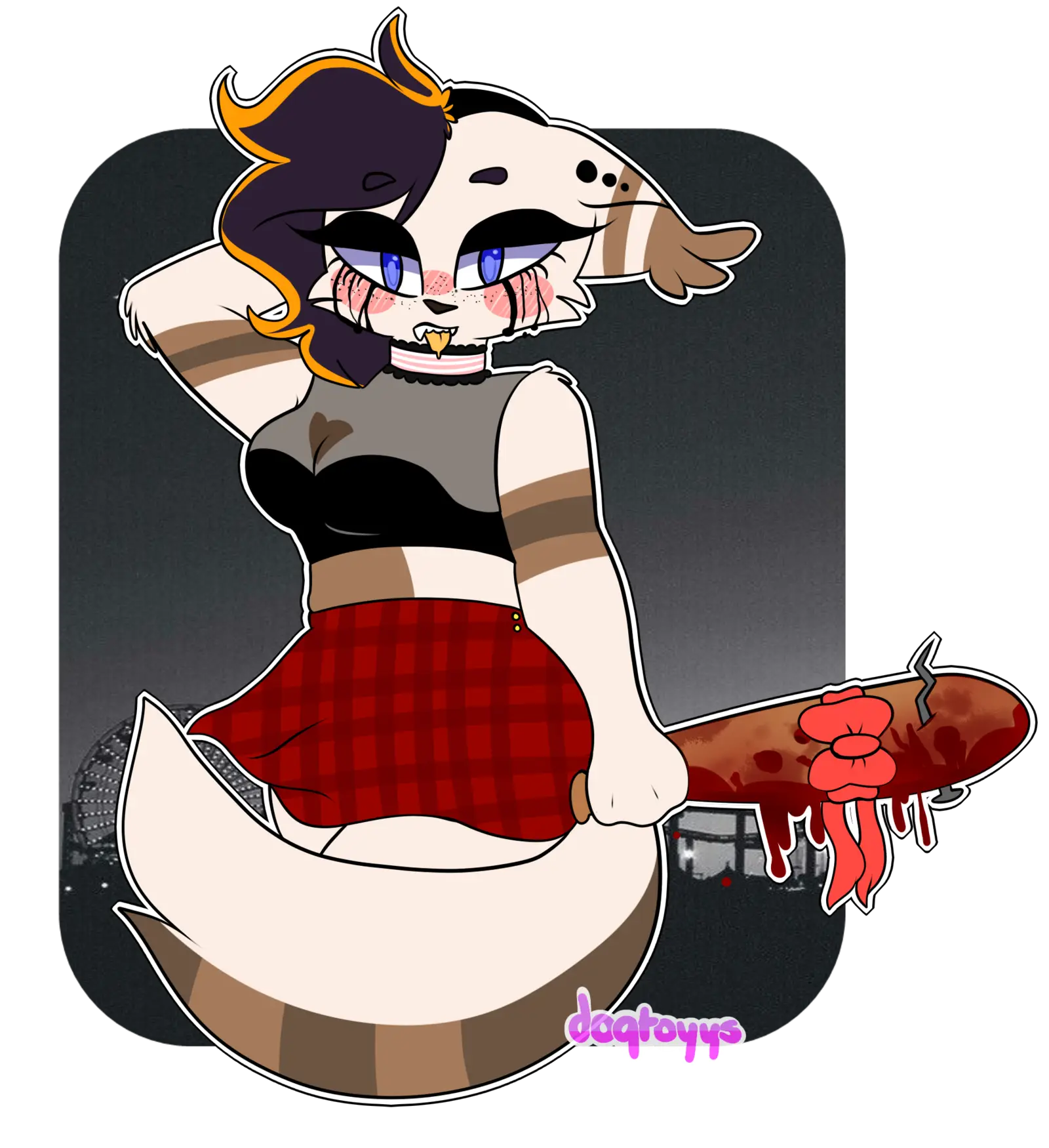 Anthropomorphic Cat with Bat