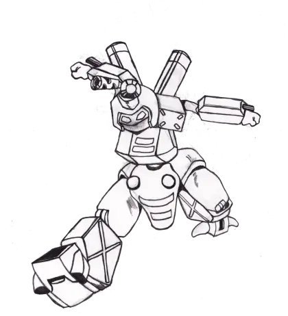 Robot Sketch for Futuristic Art Design