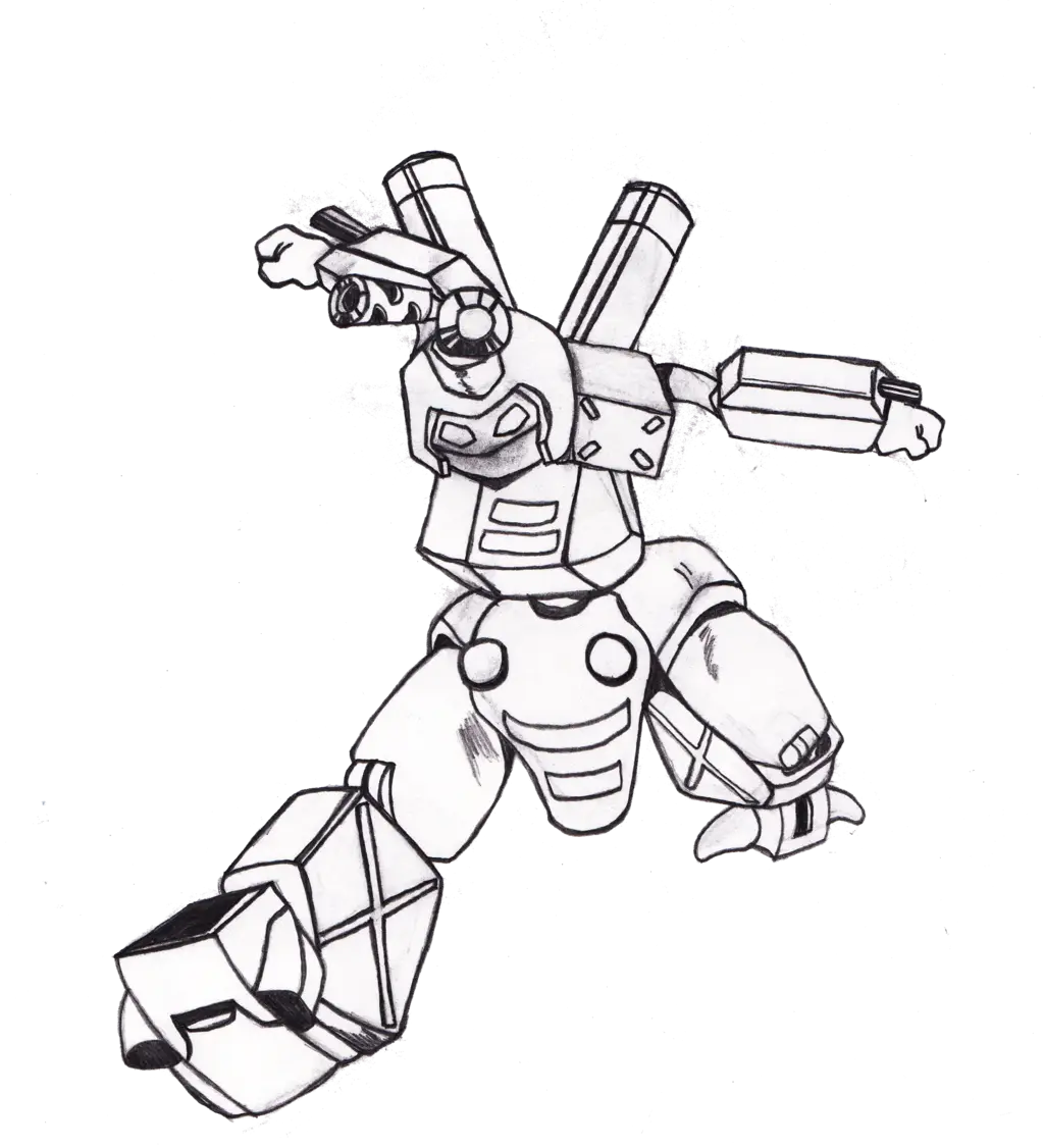Robot Sketch for Futuristic Art Design