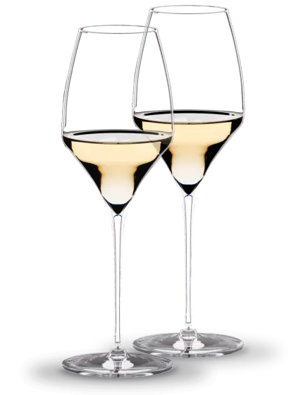 Two Wine Glasses With White Wine