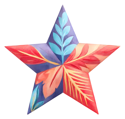 Colorful Star with Patterns