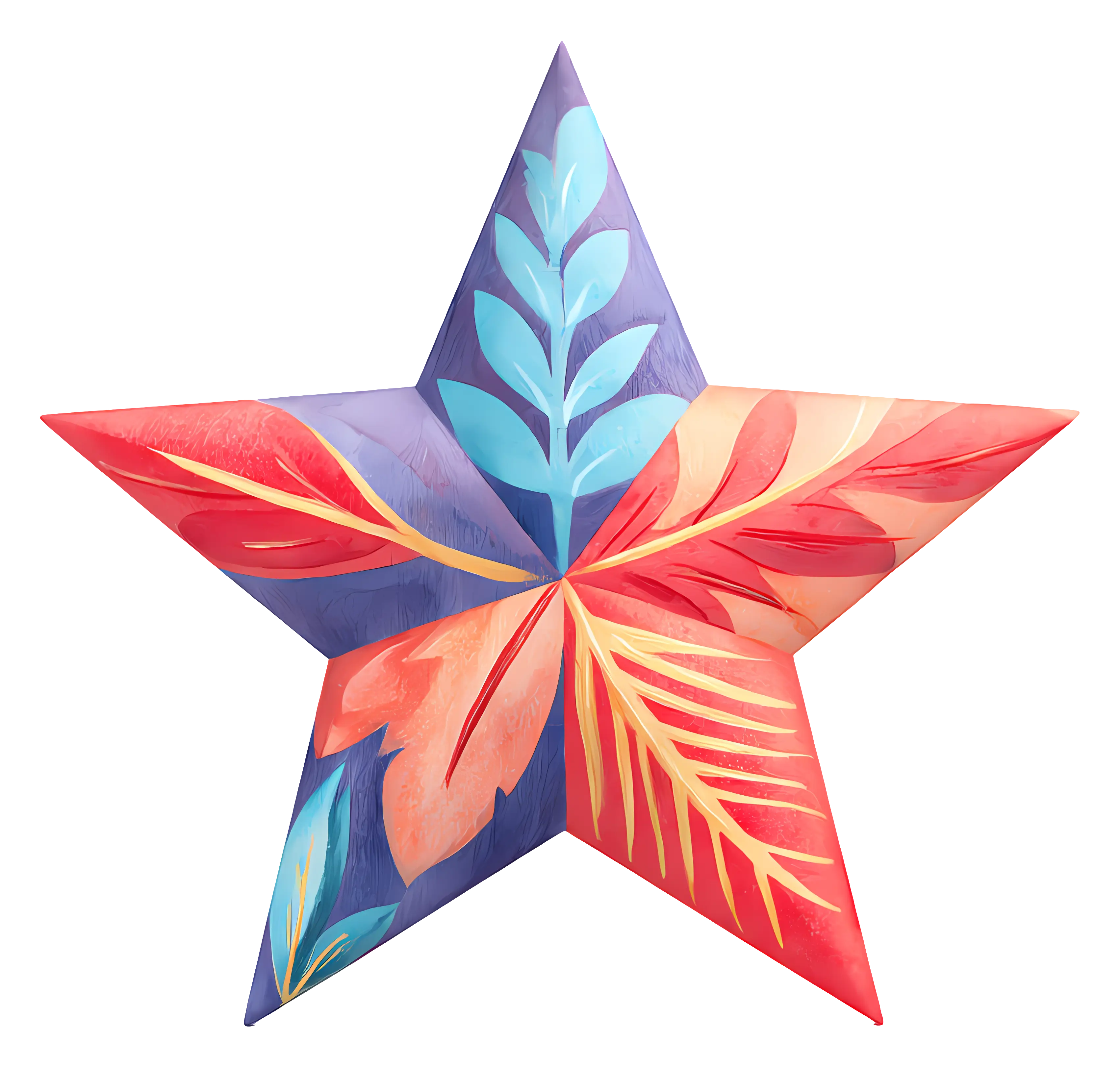 Colorful Star with Patterns