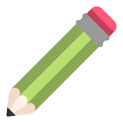 Green Colored Pencil with Eraser