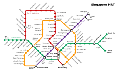 Singapore MRT Map for City Navigation