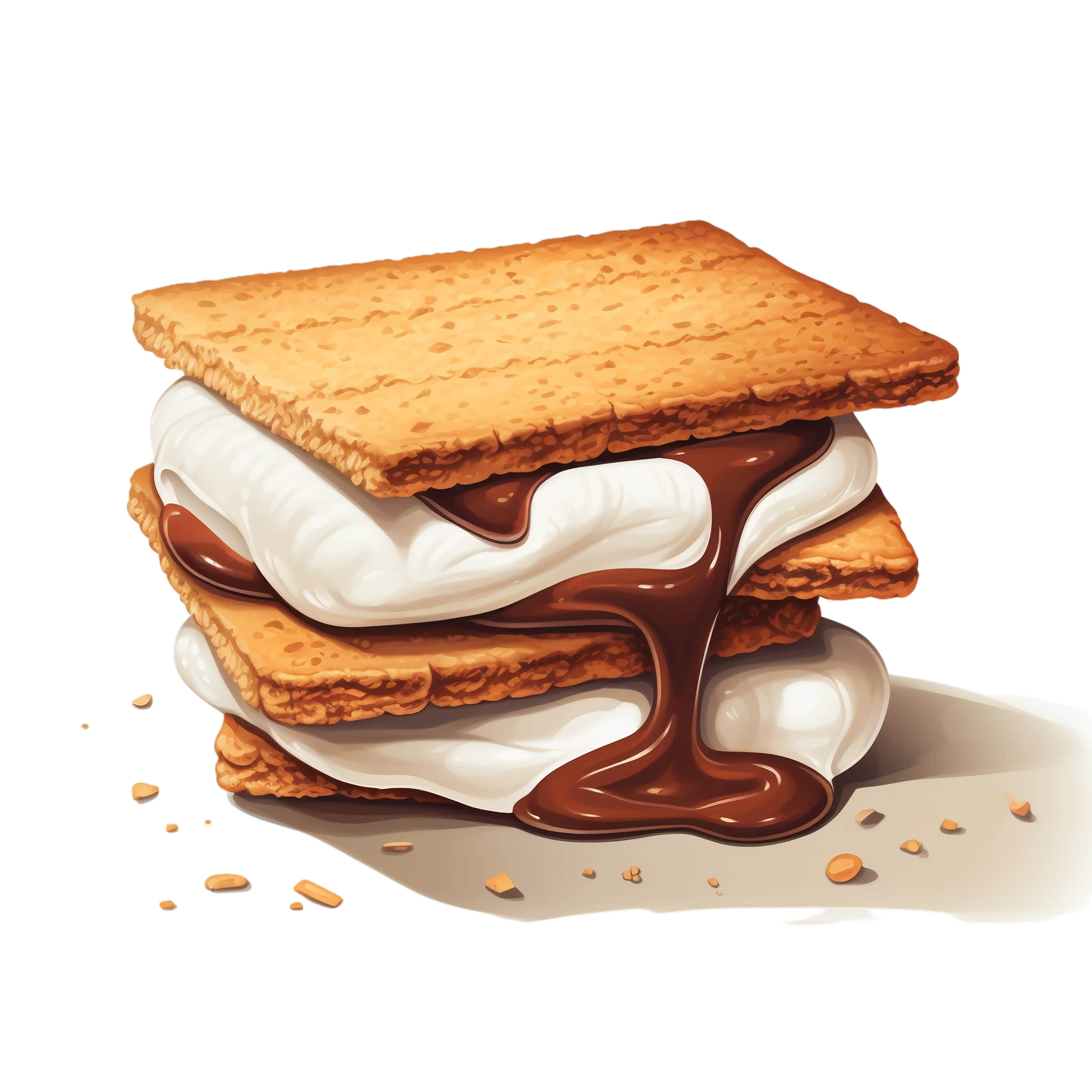 Delicious S'mores with Melting Chocolate