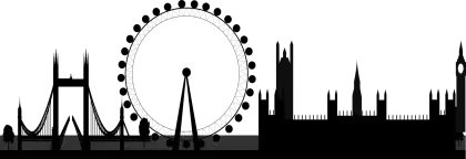 Black Silhouette of London Skyline