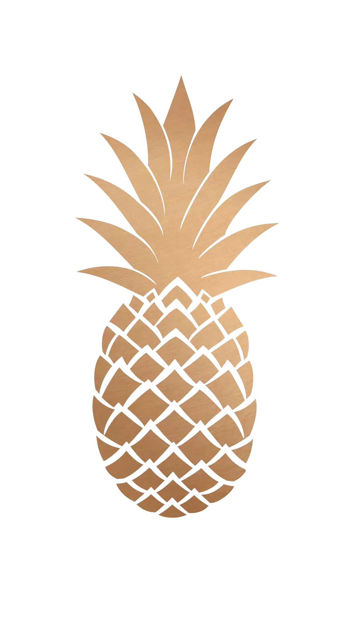 Golden Pineapple Silhouette Design