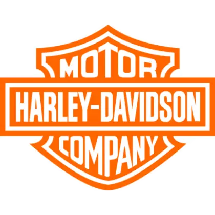 Iconic Orange Harley-Davidson Logo Design