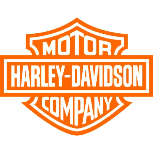 Iconic Orange Harley-Davidson Logo Design