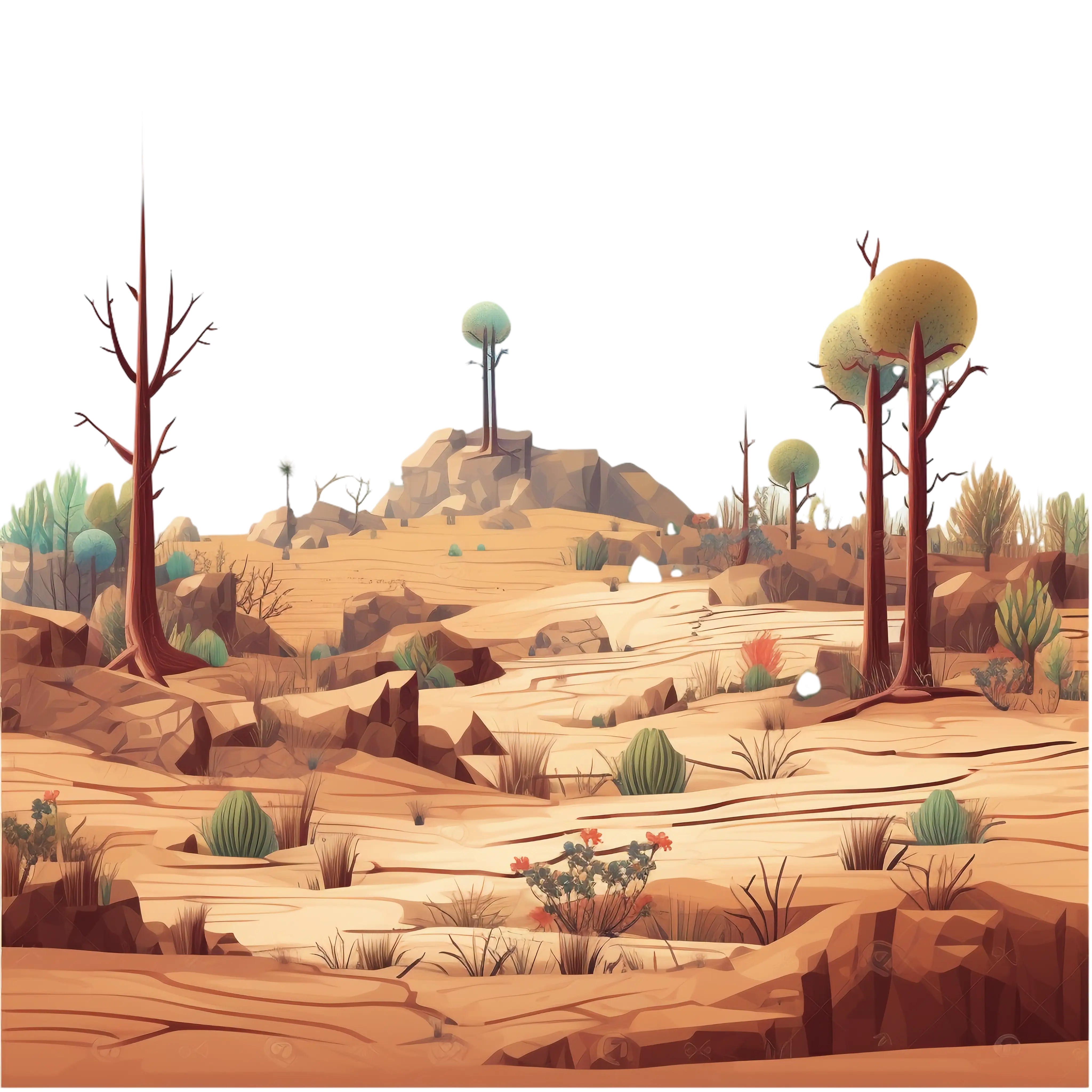 Arid Desert Landscape