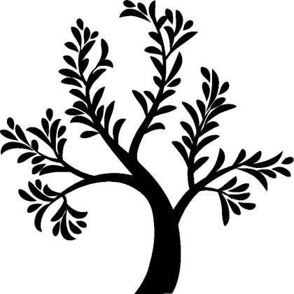 Black Tree Silhouette with Branches