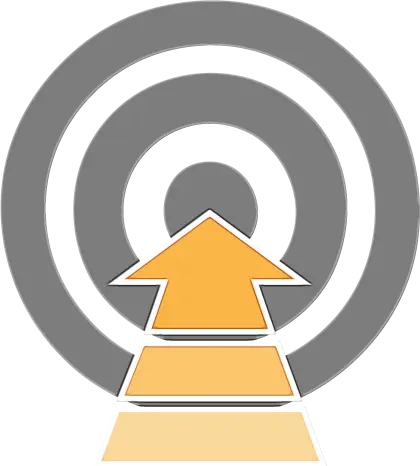 Gray Upward Arrow with Target