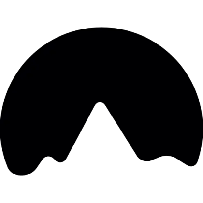 Black Silhouette of a Cave Entrance