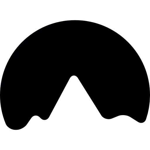Black Silhouette of a Cave Entrance