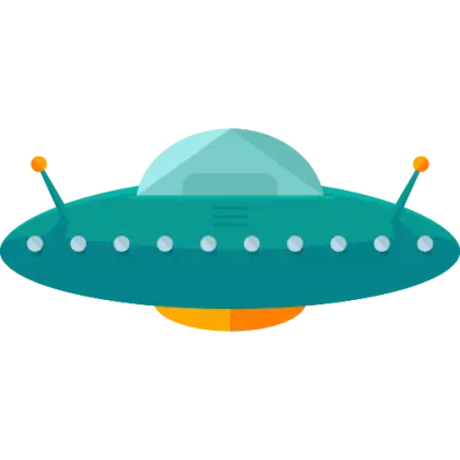Cartoon UFO Illustration with Antennas
