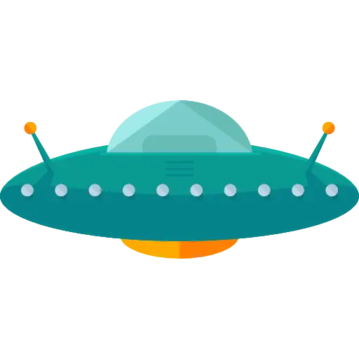 Cartoon UFO Illustration with Antennas