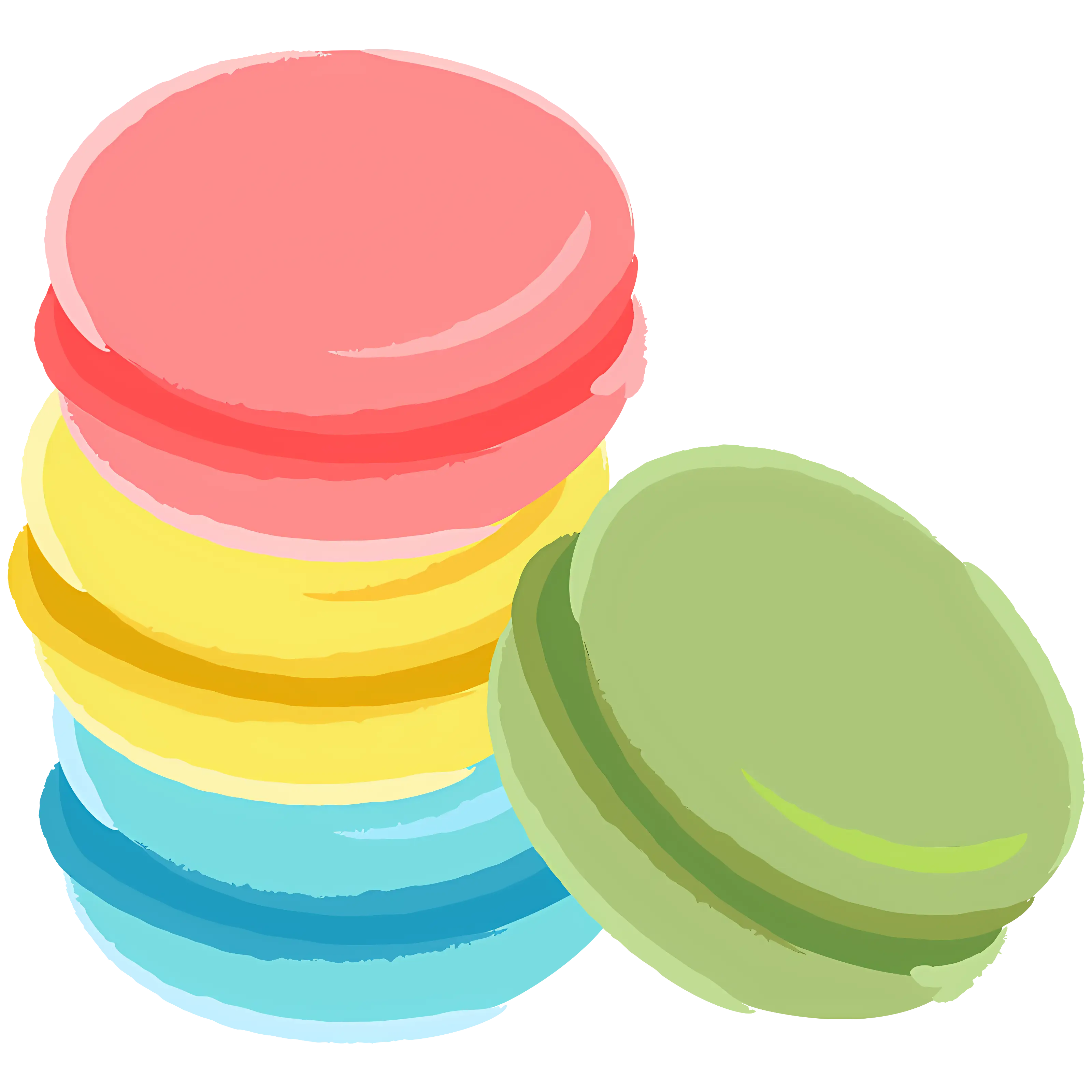 Stack of Colorful Macarons