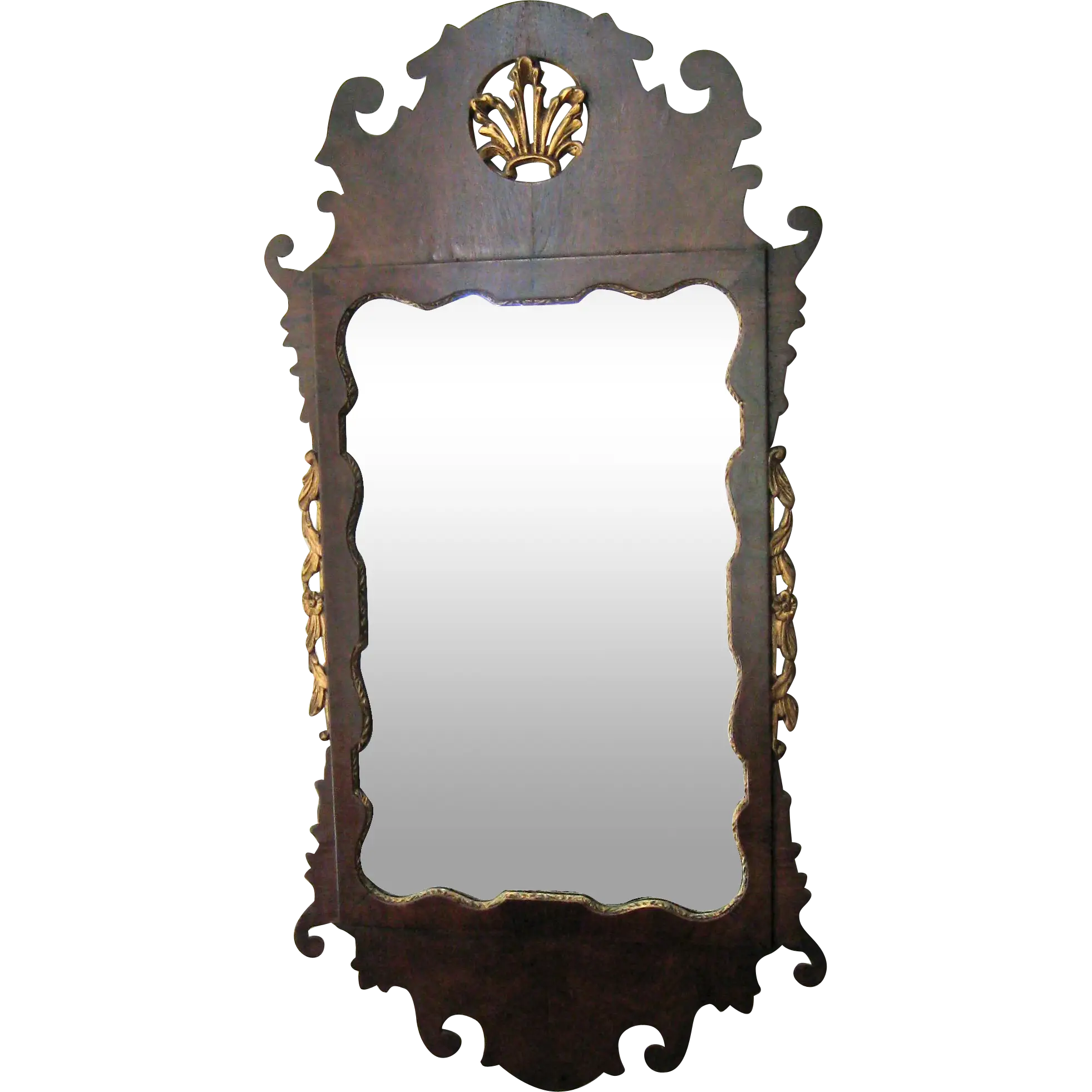 Vintage Wooden Mirror with Ornate Frame