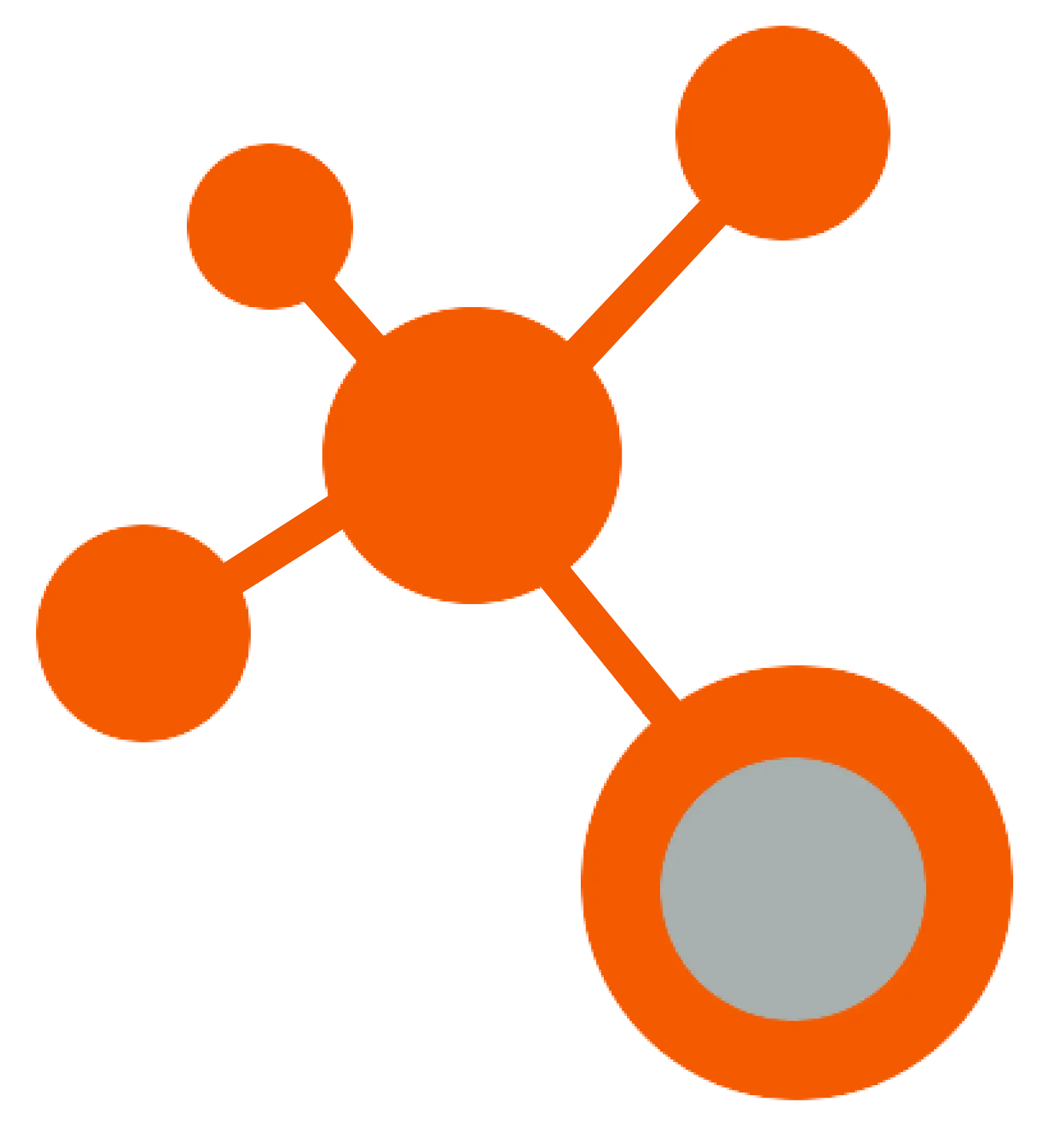 Orange Molecular Structure Icon