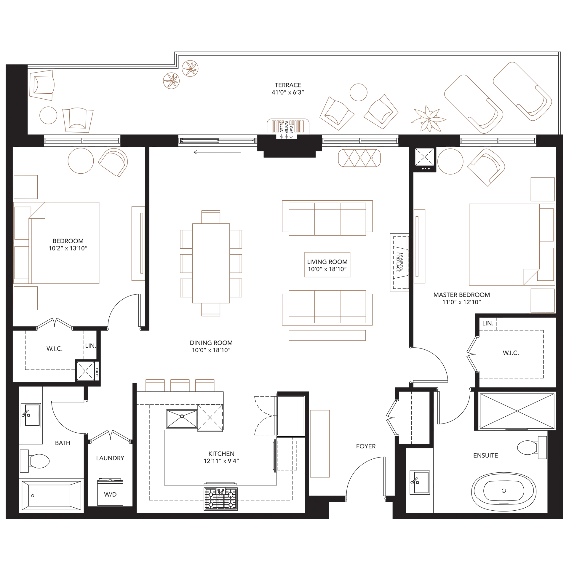 Apartment Floor Plan Illustration