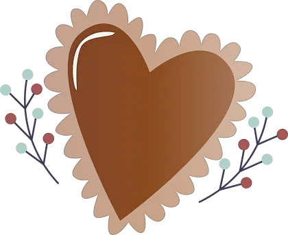 Heart-Shaped Cookie with Decor