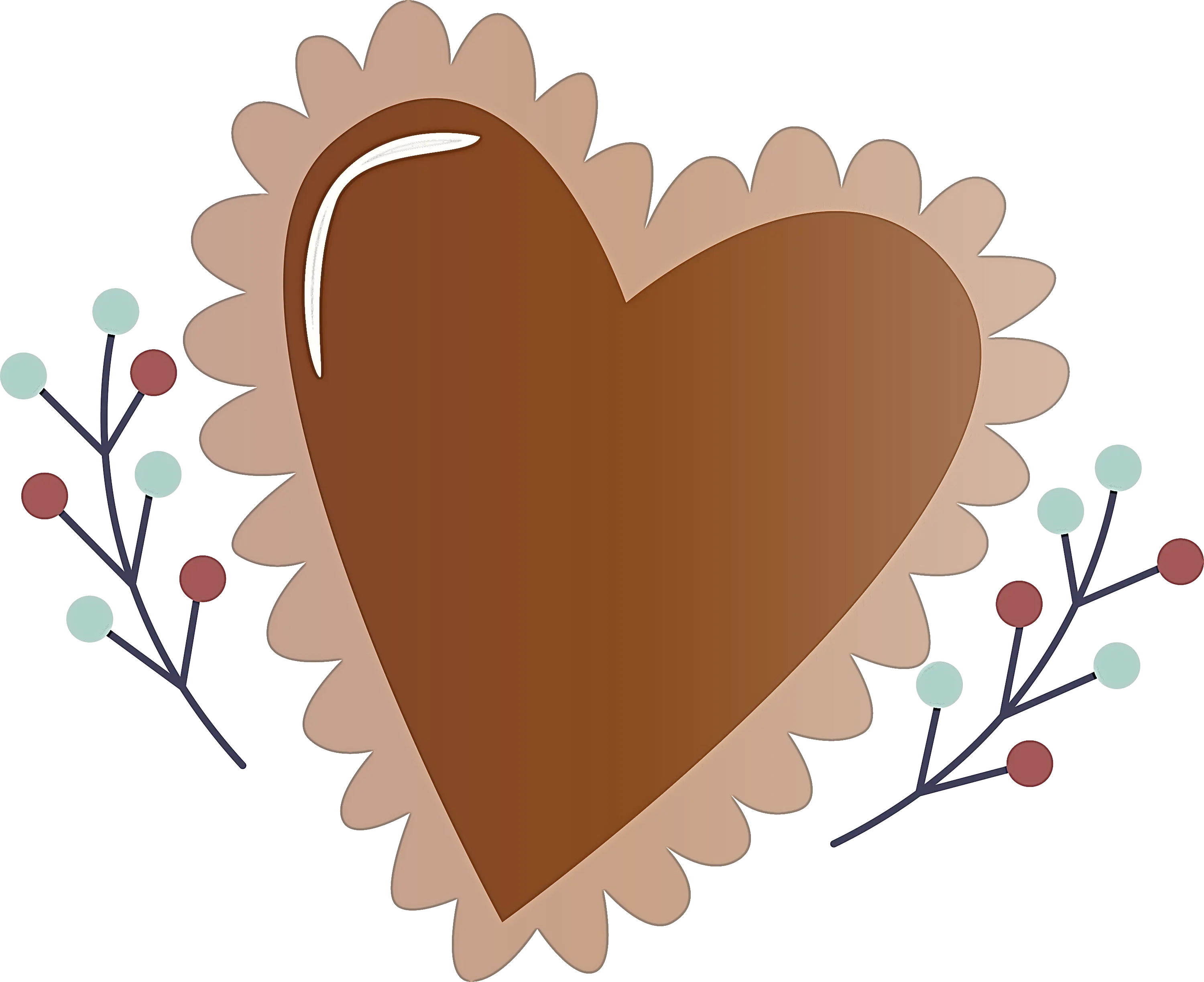 Heart-Shaped Cookie with Decor