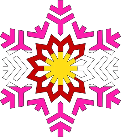 Colorful Snowflake Decoration Design