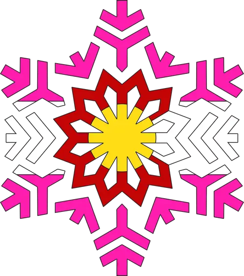 Colorful Snowflake Decoration Design