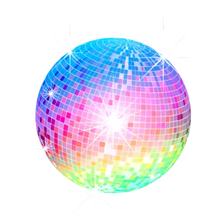 Colorful Sparkling Disco Ball