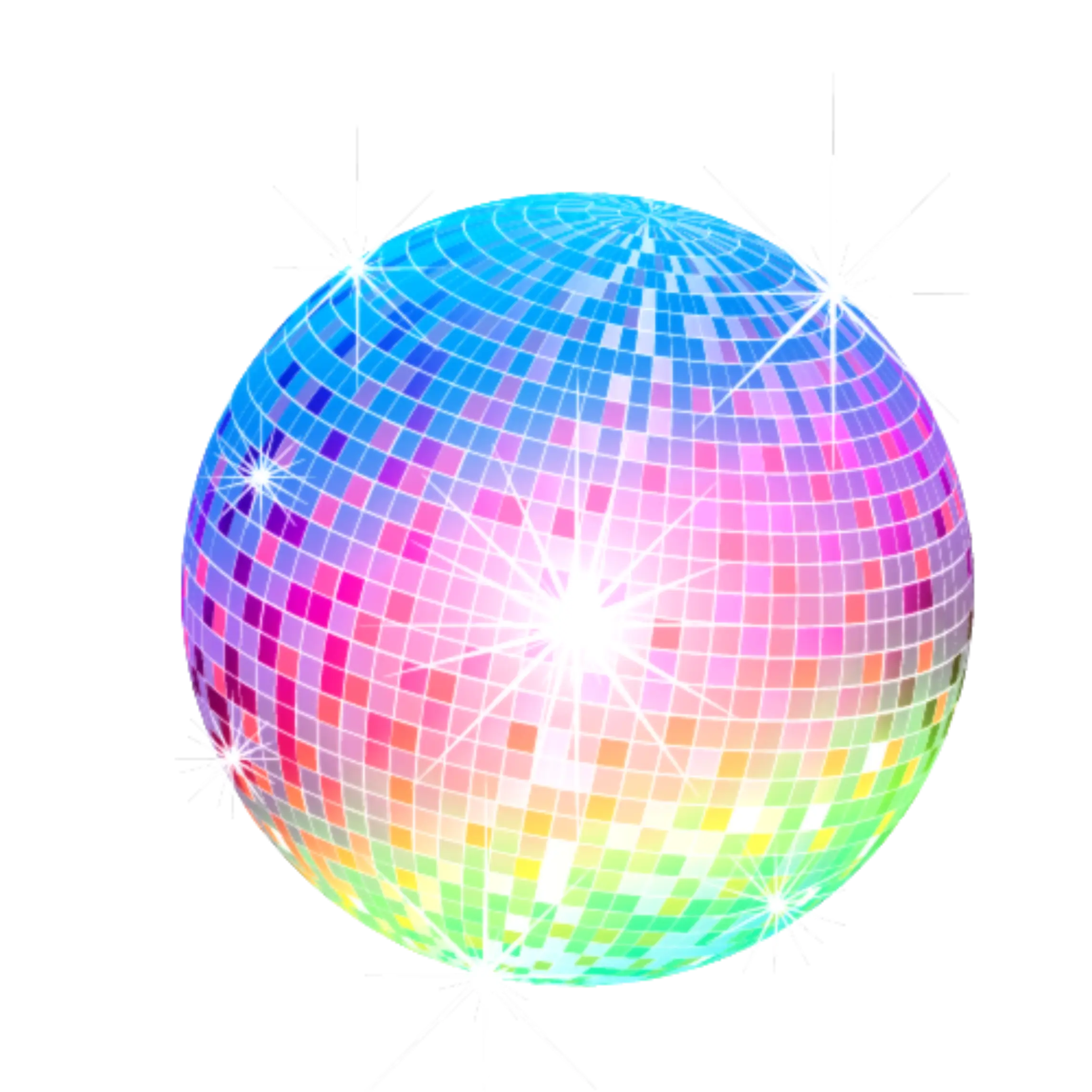 Colorful Sparkling Disco Ball