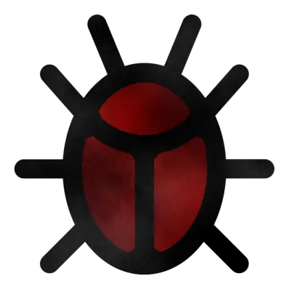 Red and Black Bug Icon