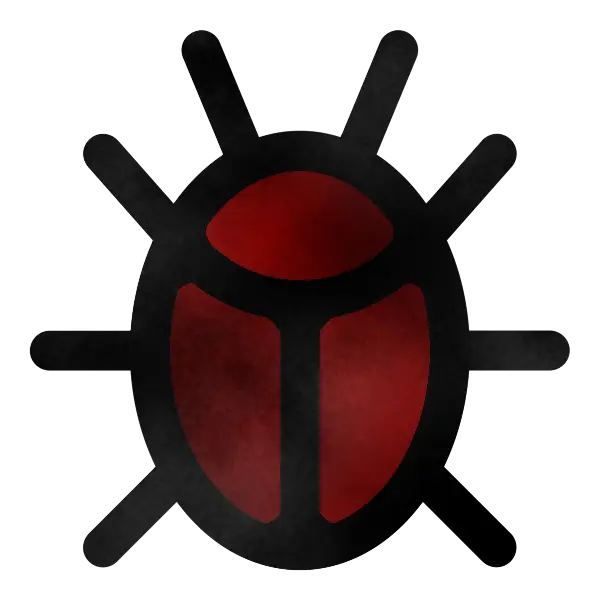 Red and Black Bug Icon