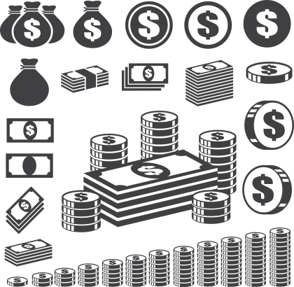 Various Money Icons for Finance