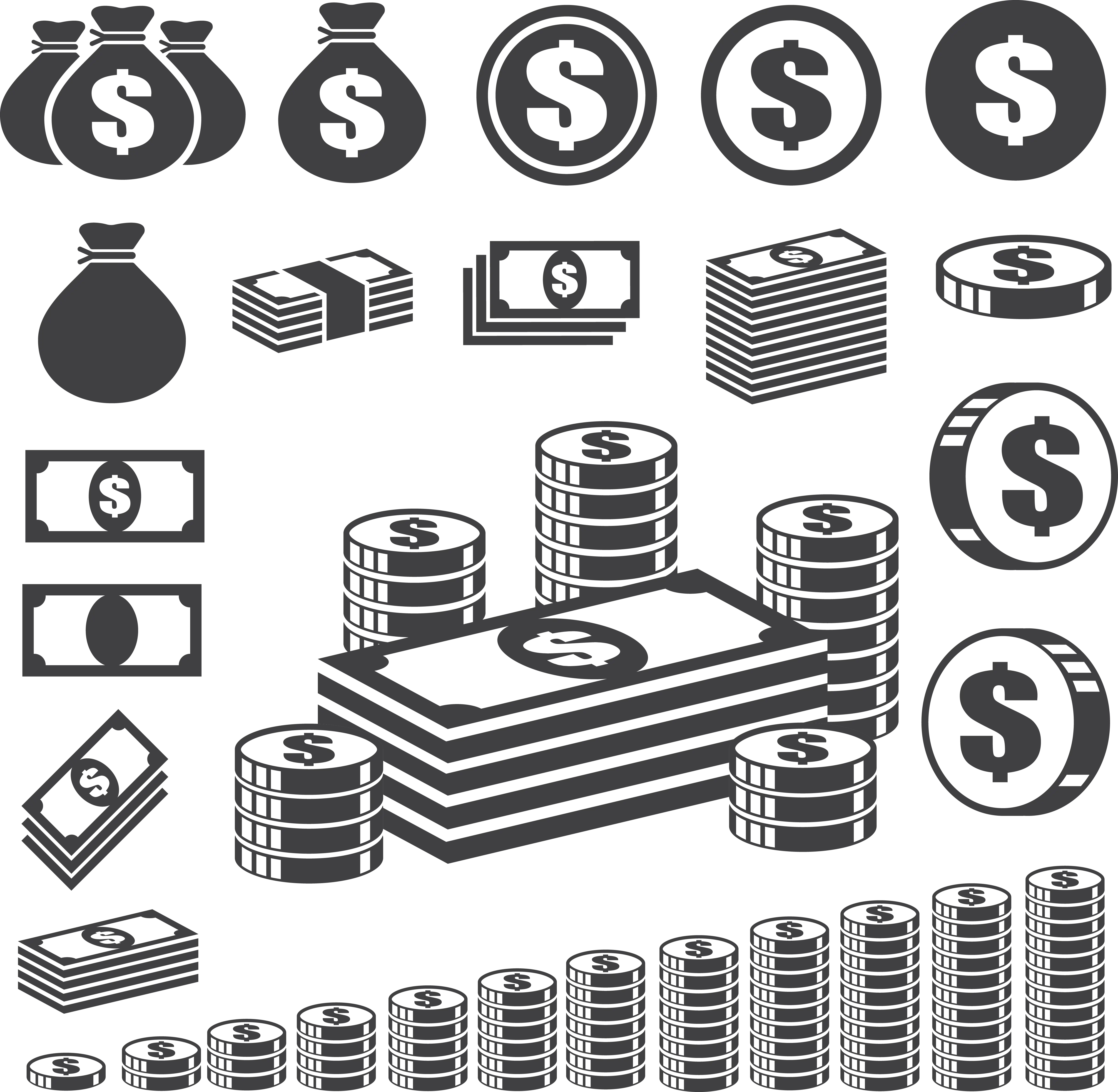 Various Money Icons for Finance