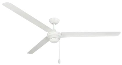 White Ceiling Fan with Three Blades