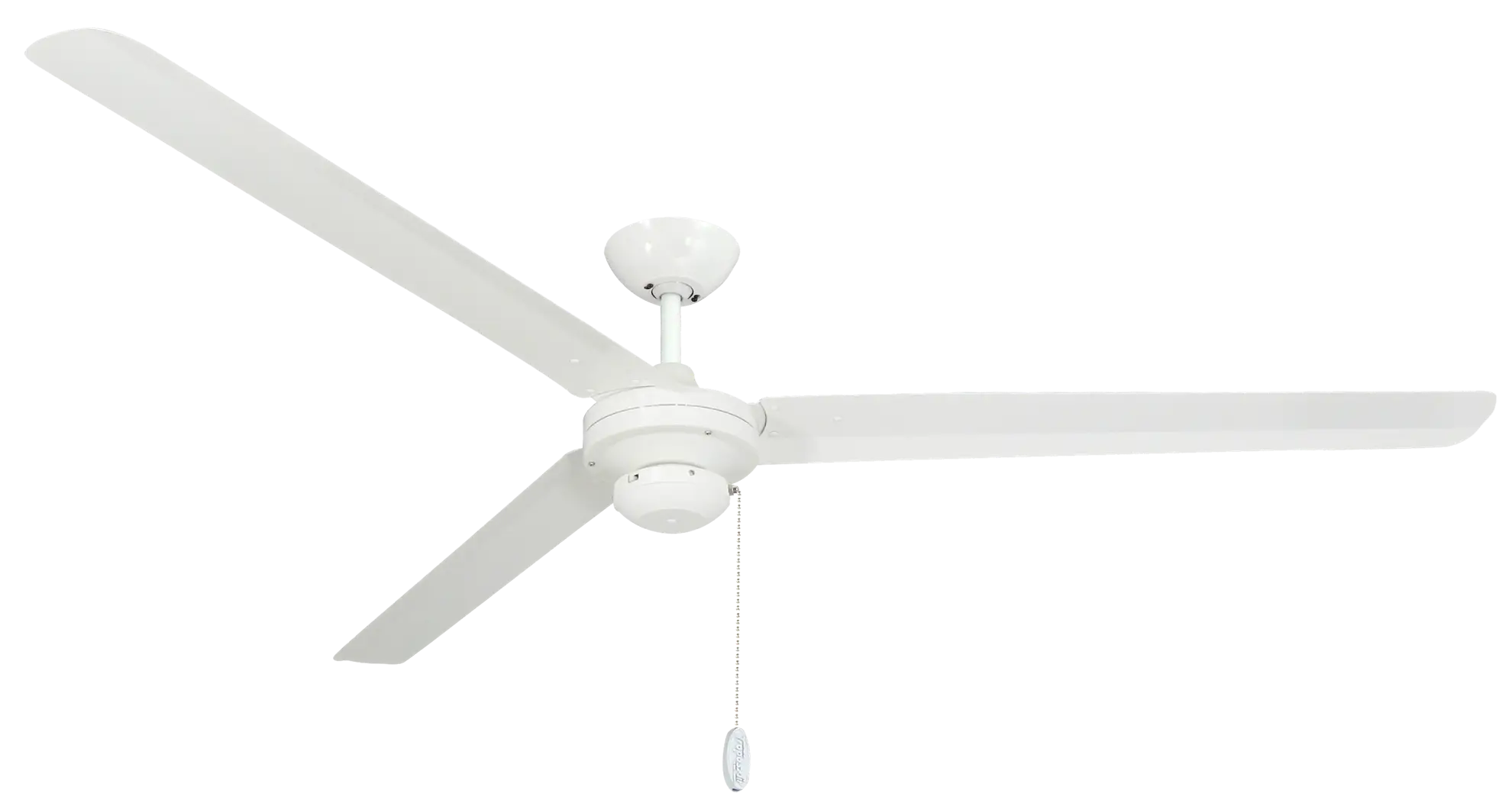 White Ceiling Fan with Three Blades