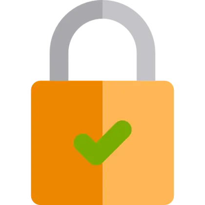 Padlock with Checkmark for Security Concept