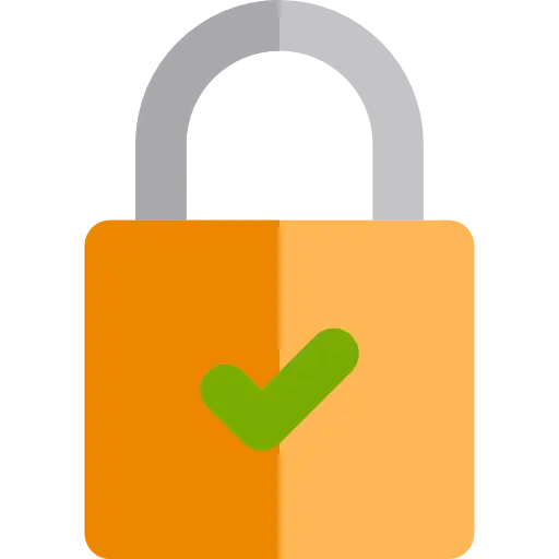 Padlock with Checkmark for Security Concept