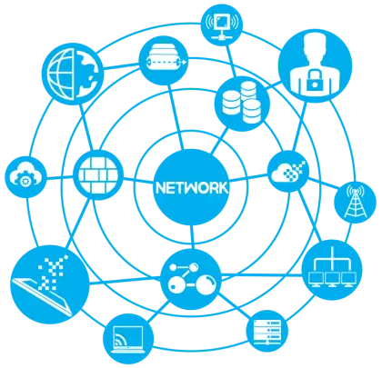 Blue Network Diagram Illustration