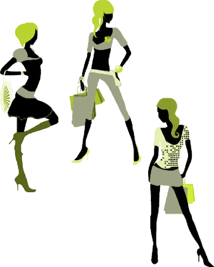 Stylish Silhouettes of Fashion Models