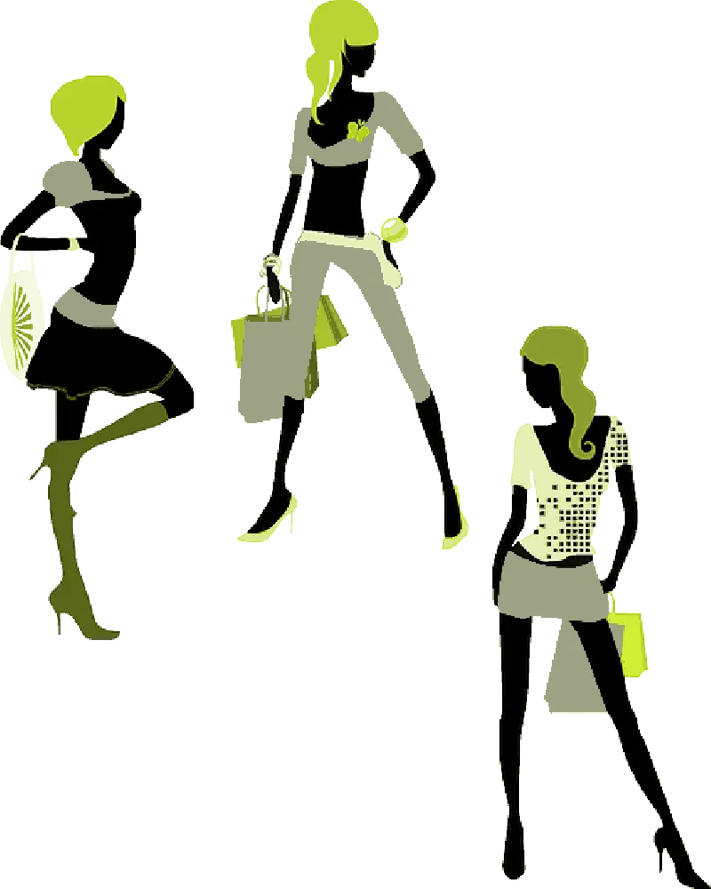 Stylish Silhouettes of Fashion Models
