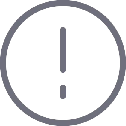 Exclamation Point Symbol in Circular Design
