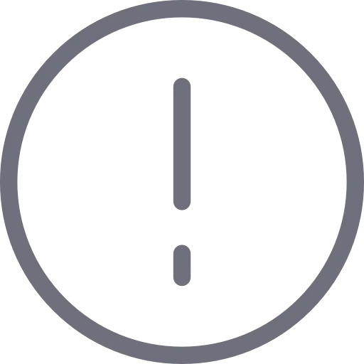 Exclamation Point Symbol in Circular Design