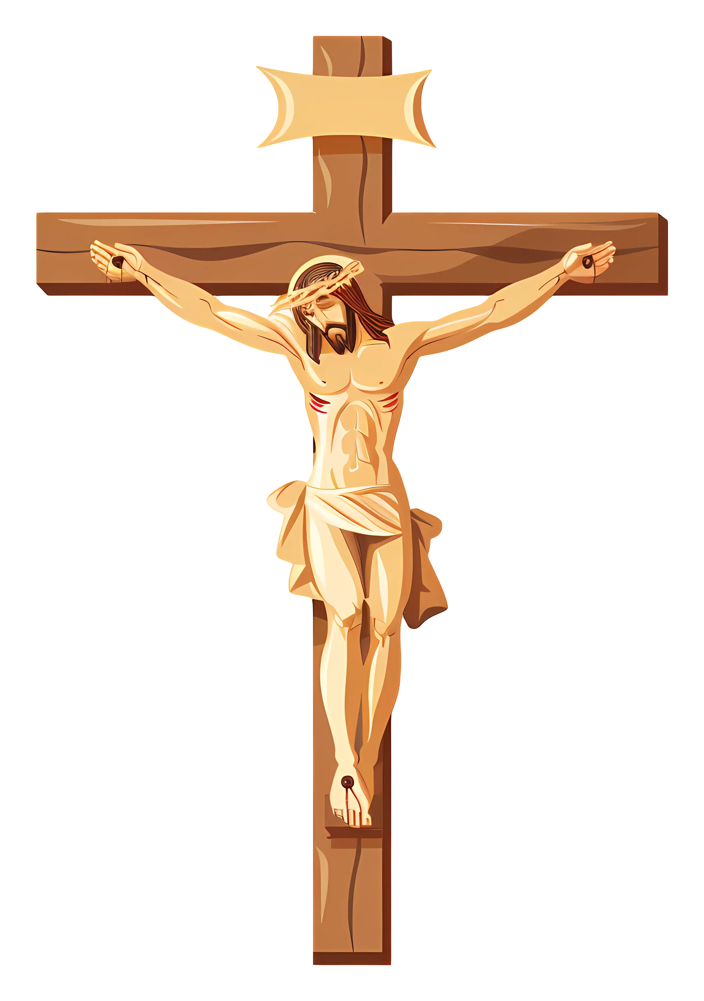 Jesus Christ on the Crucifix Illustration
