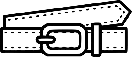 Simple Black and White Belt Illustration