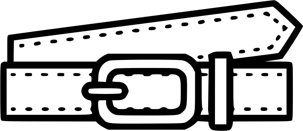 Simple Black and White Belt Illustration
